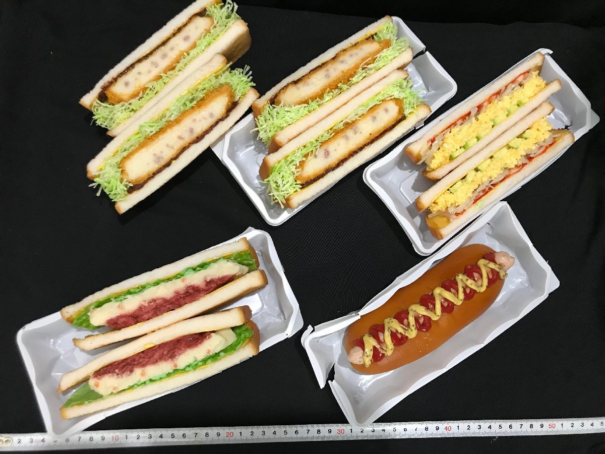 食品サンプル 5点セット サンドイッチ まとめ売り 料理模型 店舗 厨房 