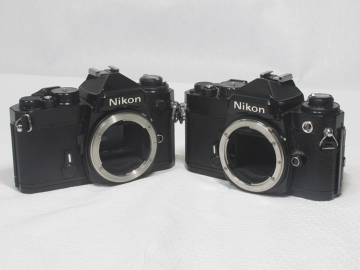 NIKON FE (黒) ジャンク2台 Nikon FE ニコン レンズ付 動作OK 2台まとめ