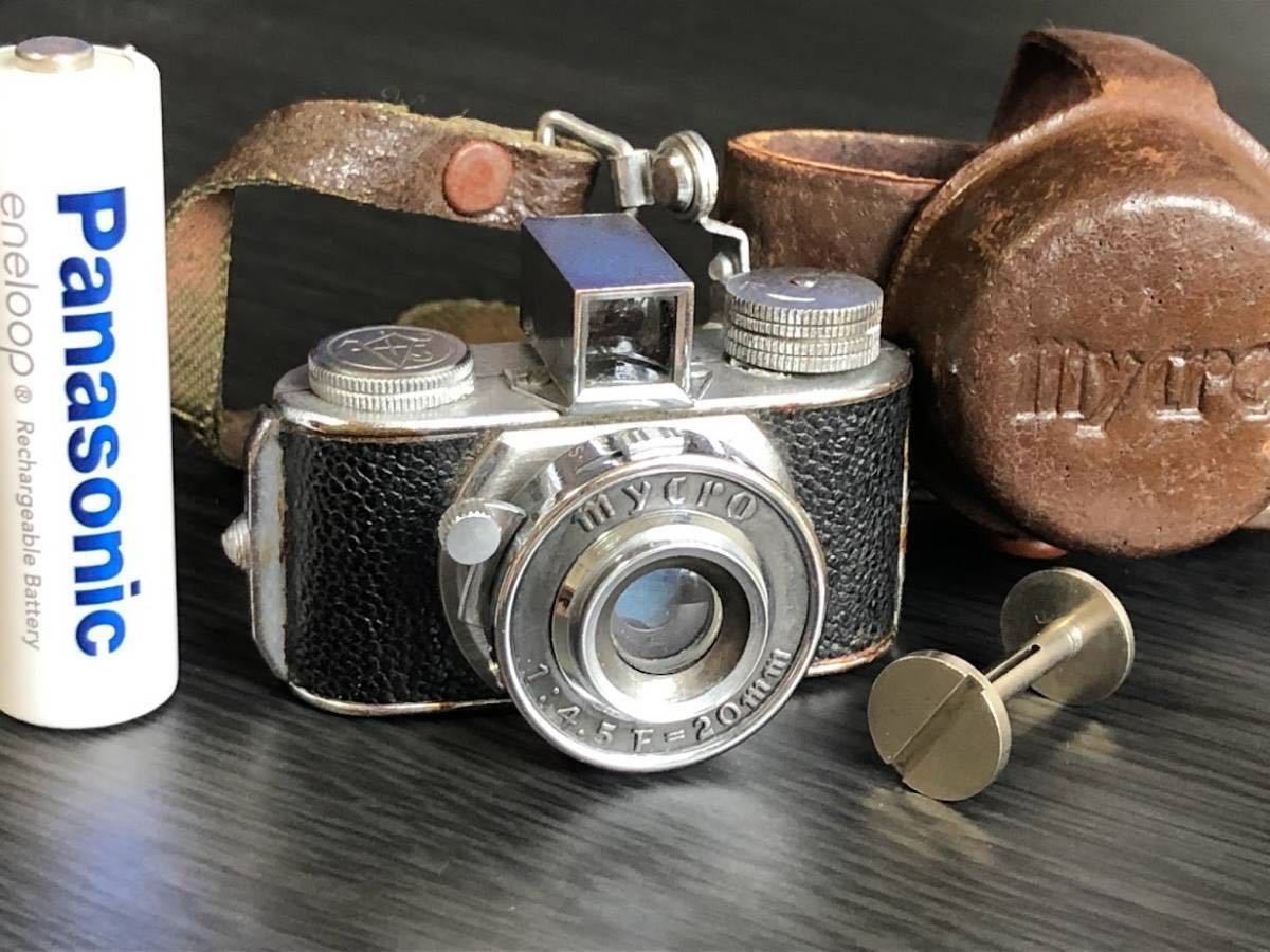 レア三和商会 mycro 1938年 ミニチュア 超小型 スパイ 日本製 国産 豆カメラ マイクロ戦前型 三和商会 mycro 1938年 ミニチュア 超小型