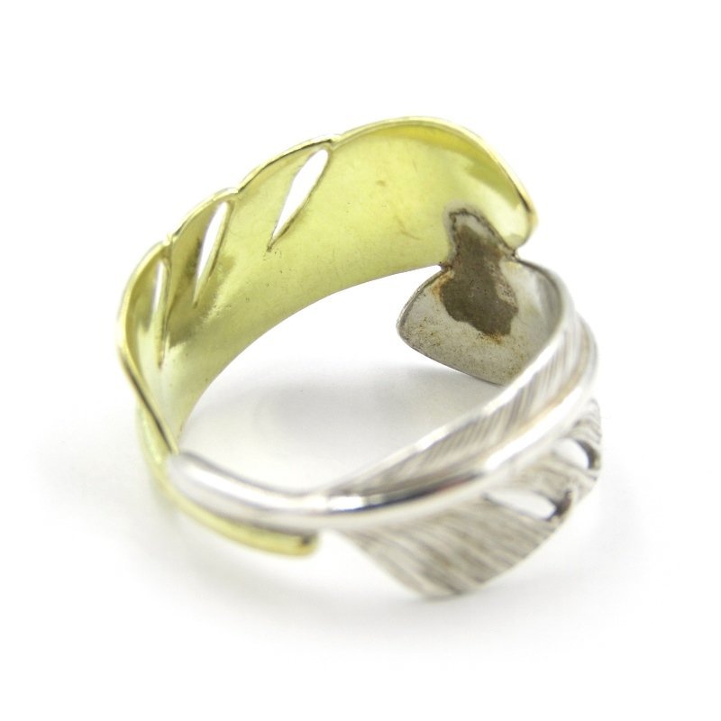 WINGROCK ウイングロック リング 18K コンビ ダブル フェザー F/R-CB 9  