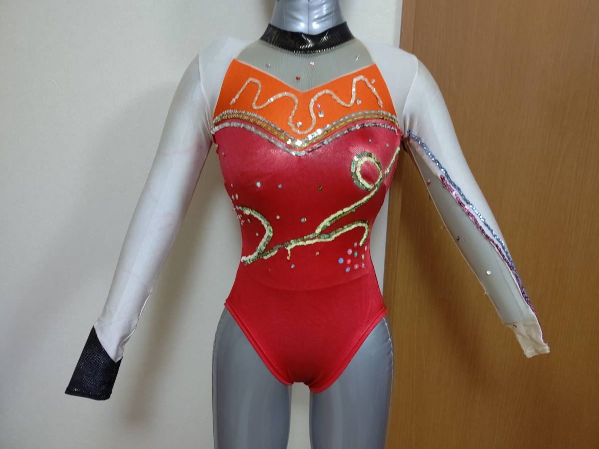 新体操 レオタード 赤 新体操 競技用レオタード 新体操レオタード女子 