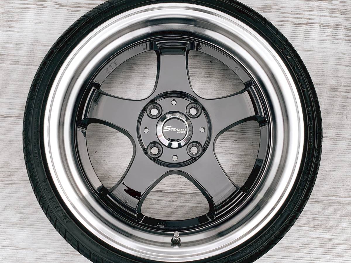 美品！バリ山！ステルスレーシング K36 16インチ 6.5J +45 100-4H 165 