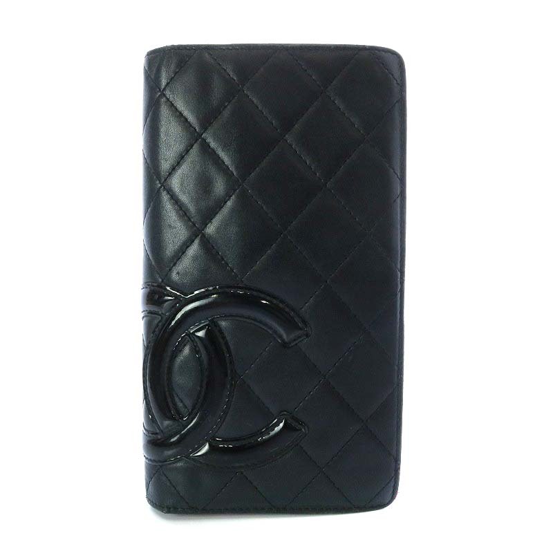 CHANELヴィンテージ　マトラッセココマーク二つ折長財布 シャネル CHANEL ヴィンテージ カンボンライン マトラッセ ココマーク