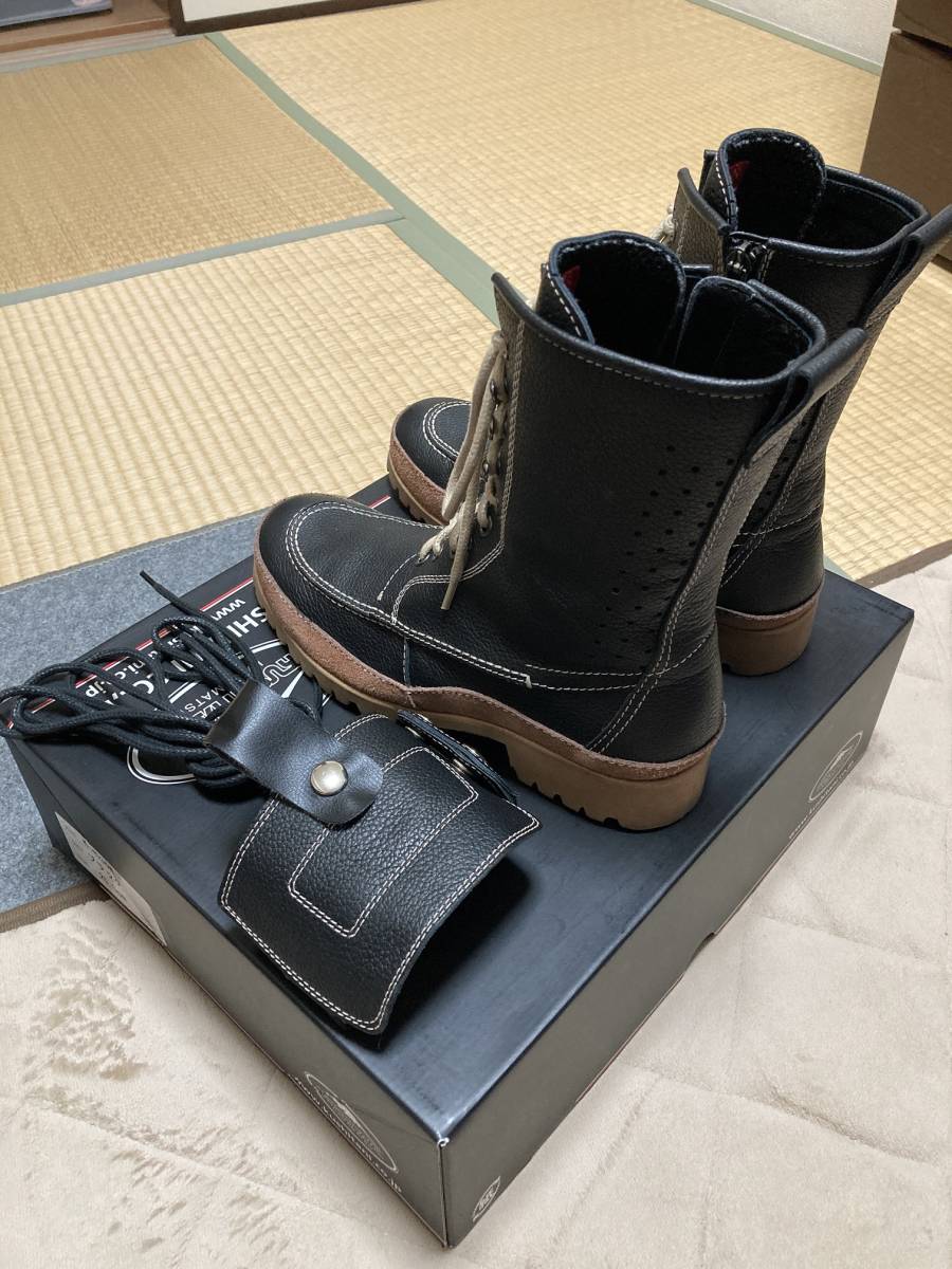 KUSHITANI K-4536M クシタニ モカシンブーツ メッシュ ブラック 25.5cm 