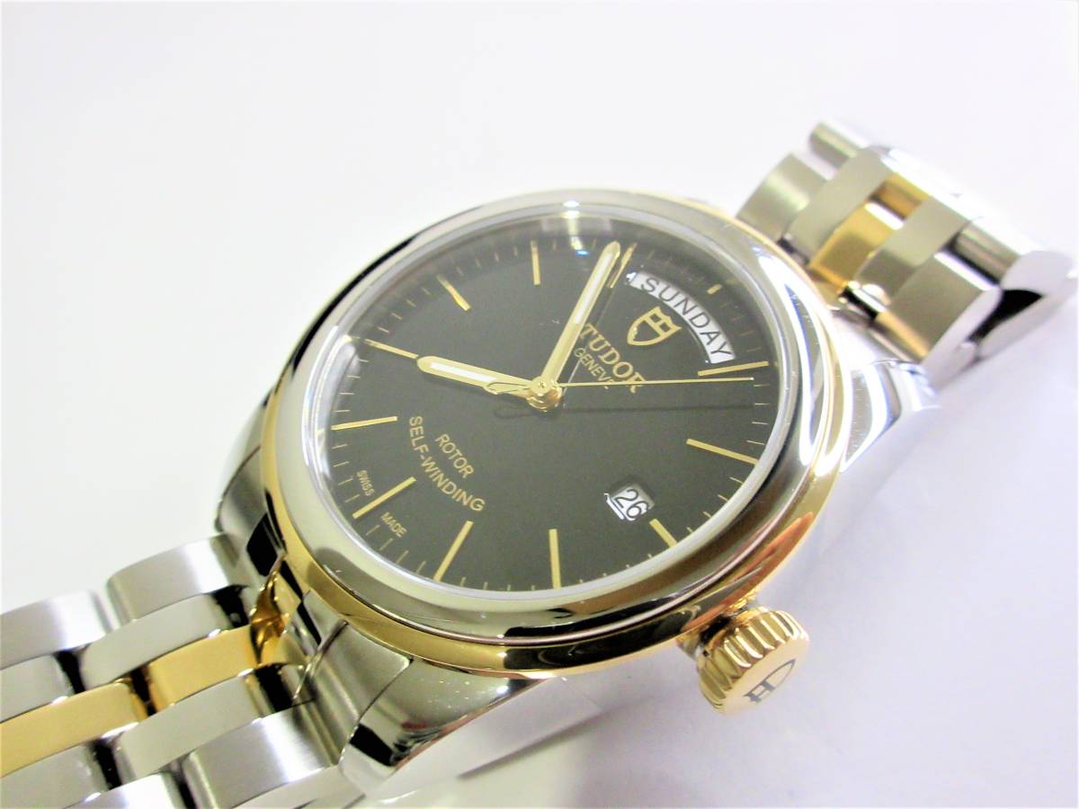 売切 未使用 TUDOR チューダー グラマー デイトデイ K18コンビ M56003  