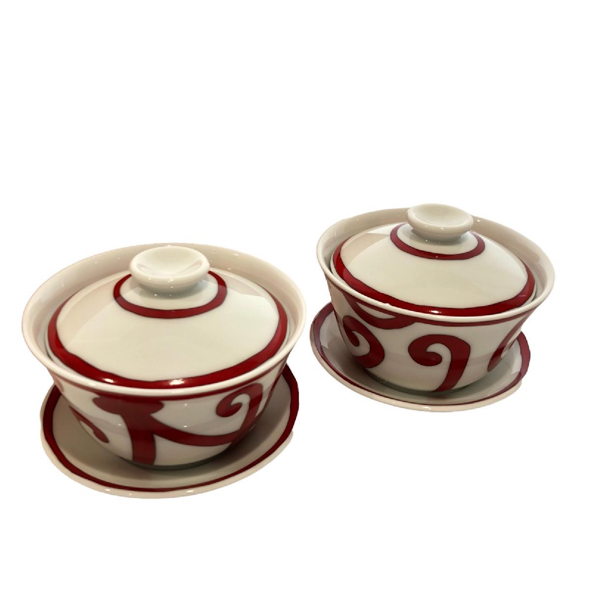 HERMES エルメス ガダルキヴィール 蓋付 湯呑/ソーサー 2点セット 食器