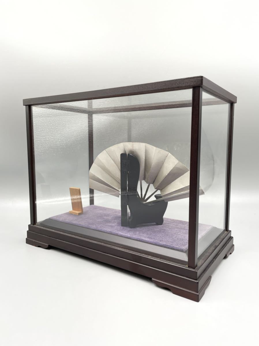 扇子 末廣 扇 菊 置物 梅 金属工芸 長栄作純銀製 竹 菖蒲 JS4280 本体: