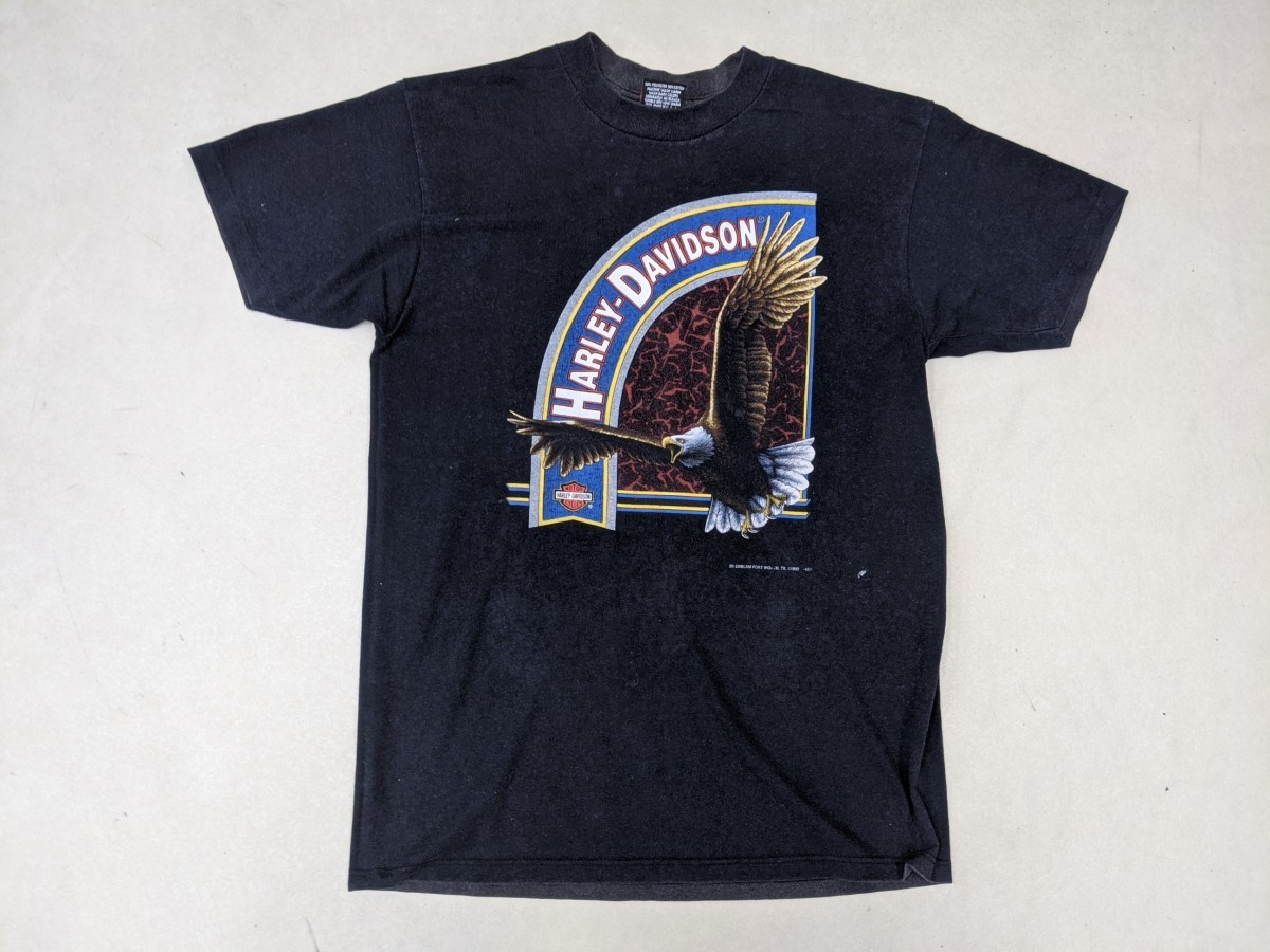 ハーレーダビッドソン フロントデカロゴ入り 半袖Ｔシャツ メンズ Ｌ 黒 101