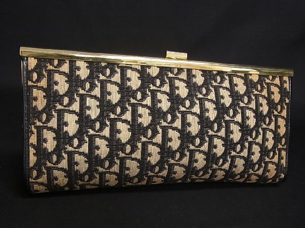 【本物保証，格安】 1円 Christian Dior ディオール トロッター キャンバス&times;レザー クラッチバッグ セカンドバッグ 手持ち レディース ブラック系 AA5394チN(トロッター)｜売買されたオークション情報、yahooの商品 かばん、バッグ