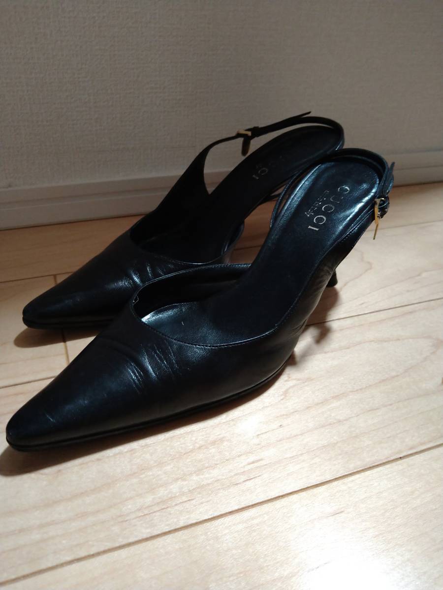 GUCCI グッチ ☆流行中のバックストラップ　タグ付きパンプス☆サイズ 36 1/2　Made in Italy☆