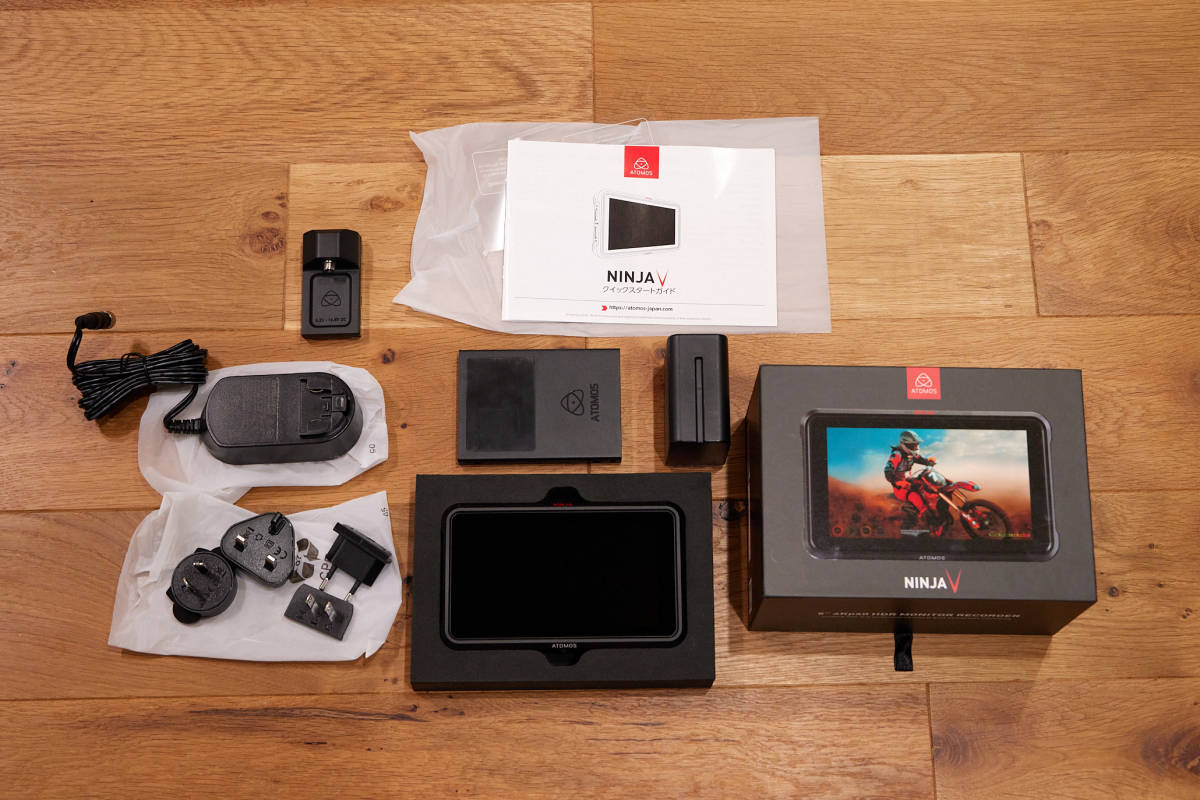 atomos ninja V 付属品完備 13,000円相当の別売り純正バッテリー 