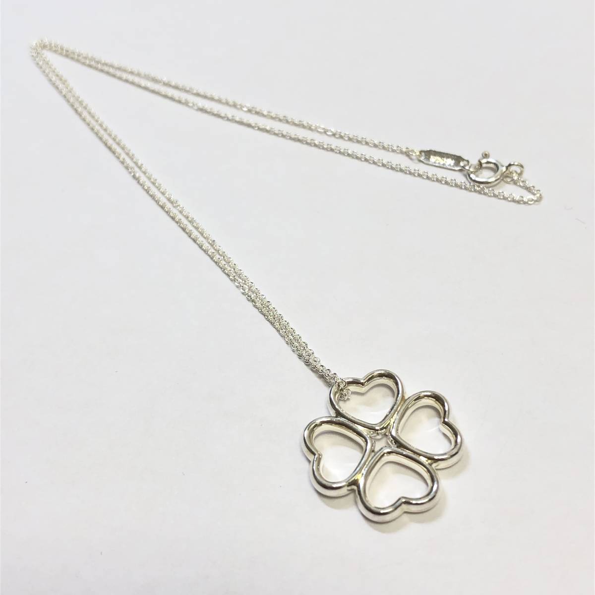 未使用 TIFFANY＆Co. ティファニー SV925 ハートクローバー ネックレス 