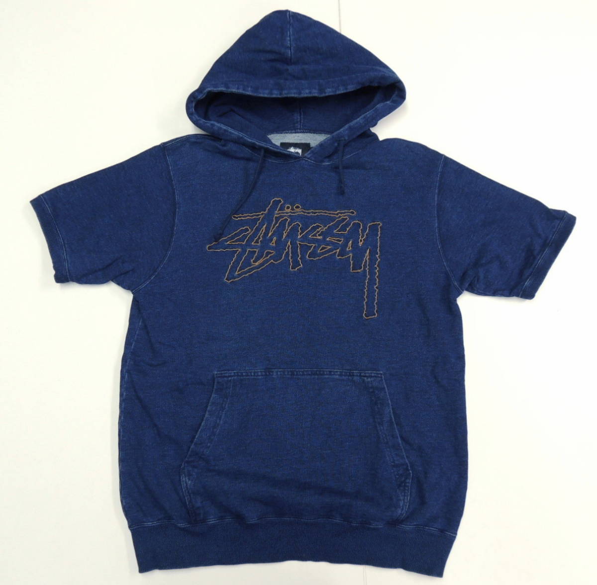 ステューシーstussy⁄インディゴ⁄染め⁄刺繍ロゴ⁄スウェット⁄パーカー 