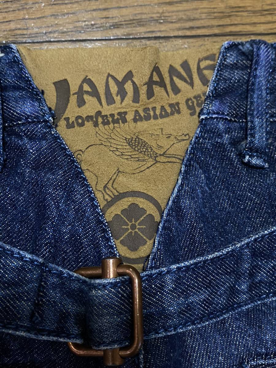 YAMANE ヤマネ シンチバック セルビッチ カーゴ デニム パンツ EVISU