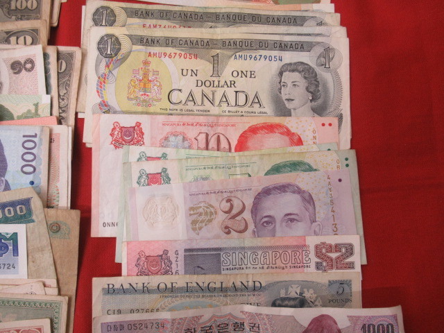 K【2020a】☆お宝探し☆外国銭 紙幣 硬貨 世界 アジア 西洋 カナダ