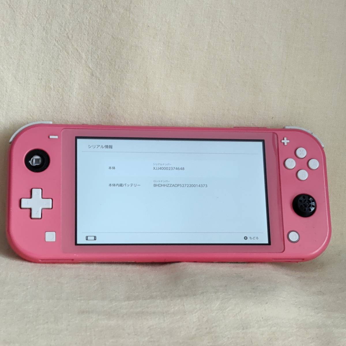 374648】ニンテンドー スイッチ ライト 本体 ジャンク JUNK ピンク