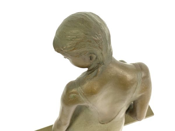 T690】希少品「透明の時」大道寺光弘 Mitsuhiro Daidoji 女性像 銅製
