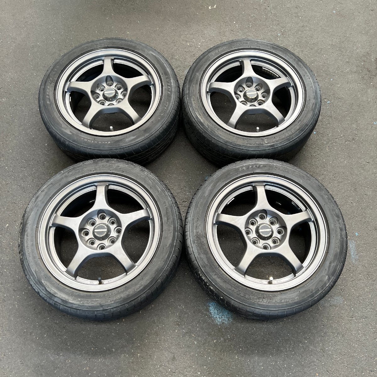 タイヤ付き社外ホイール4本 A-TECH SCHNEIDER AS-05 シュナイダー 15×6  