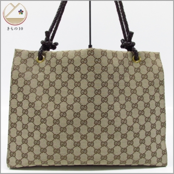 最安値，大得価 着物10 1円 GUCCI グッチ GGキャンバス レザー トートバッグ ブラウン レディース 109140 2122 ブランド品 同梱可(女性用)｜売買されたオークション情報、yahooの商品情報をアーカイブ公開 - オーク 女性用