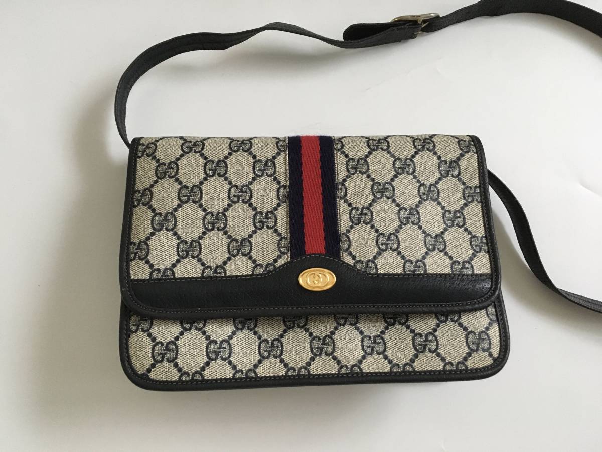 人気，豊富な ③ GUCCI グッチ ショルダーバック 鞄 かばん bag モノグラム GG柄 made in Italy vintage ヴィンテージ オールドグッチ(オールドグッチ)｜売買されたオークション情報、yahooの商品情報をアーカイブ公 かばん、バッグ