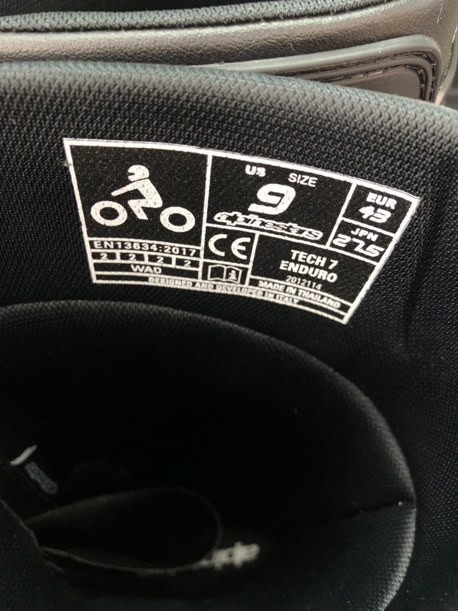 Alpinestars Tech 3 ブラック US9 27.5cm（アルパインスターズ TECH 7 