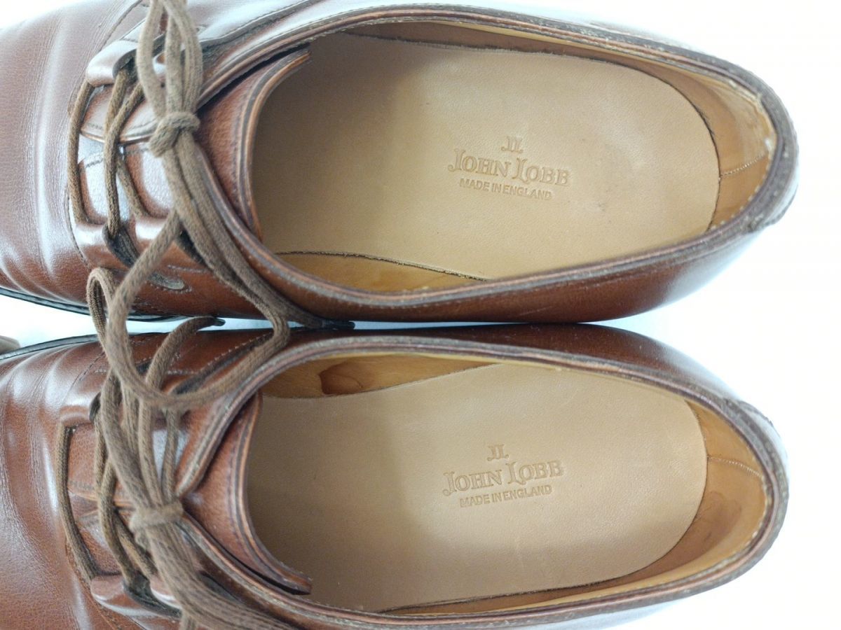 中古】 8695 JOHN LOBB SADDLE レザーシューズ メンズ ブラウン サイズ