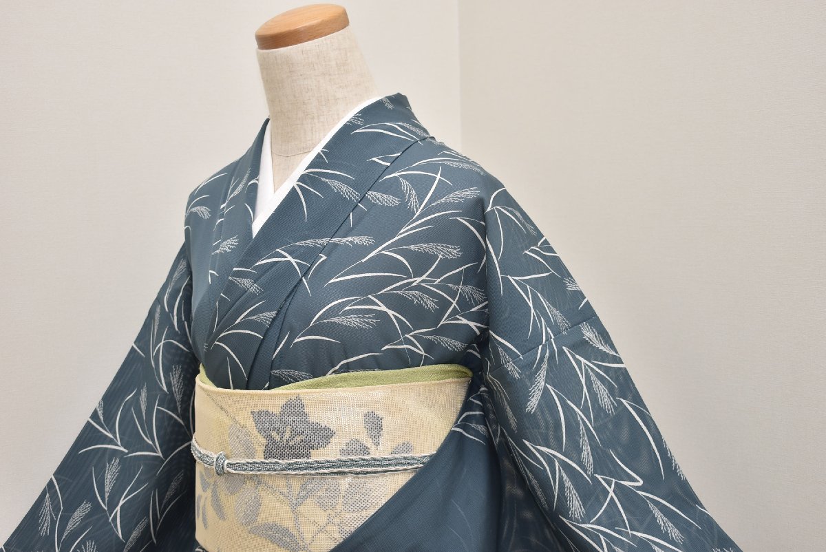 セール 銀座 【ちどりや】1円開始 美品 正絹 絽 訪問着 夏物 広衿 身丈