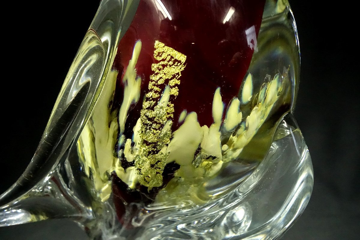 ☆Multi Glass マルティグラス 日本製 ガラス工芸 鳥 置物 大型 2体 約