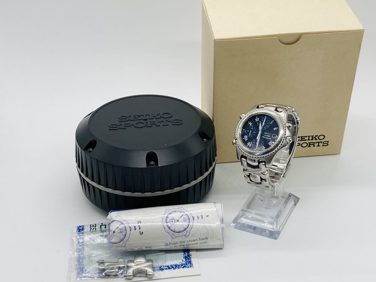 d68 必見 ! SEIKO セイコー 7T52-7000 1/100 クロノグラフ 純正ベルト