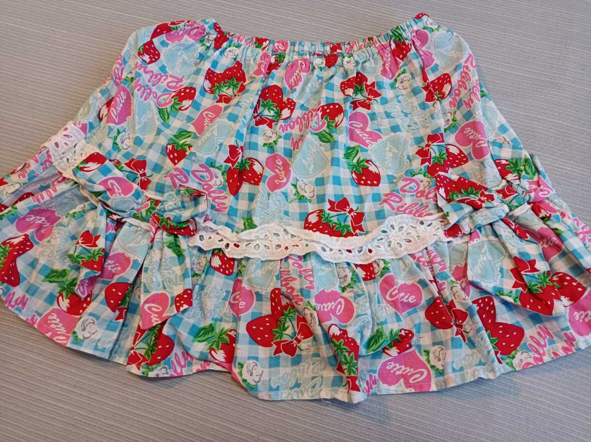 BODYLINE いちご柄 浴衣ドレス帯セット ストロベリーフィールド/浴衣