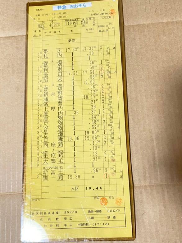 特急おおぞら 帯広ー釧路 運転士 時刻表 廃品 放出品 売買されたオークション情報 Yahooの商品情報をアーカイブ公開 オークファン Aucfan Com