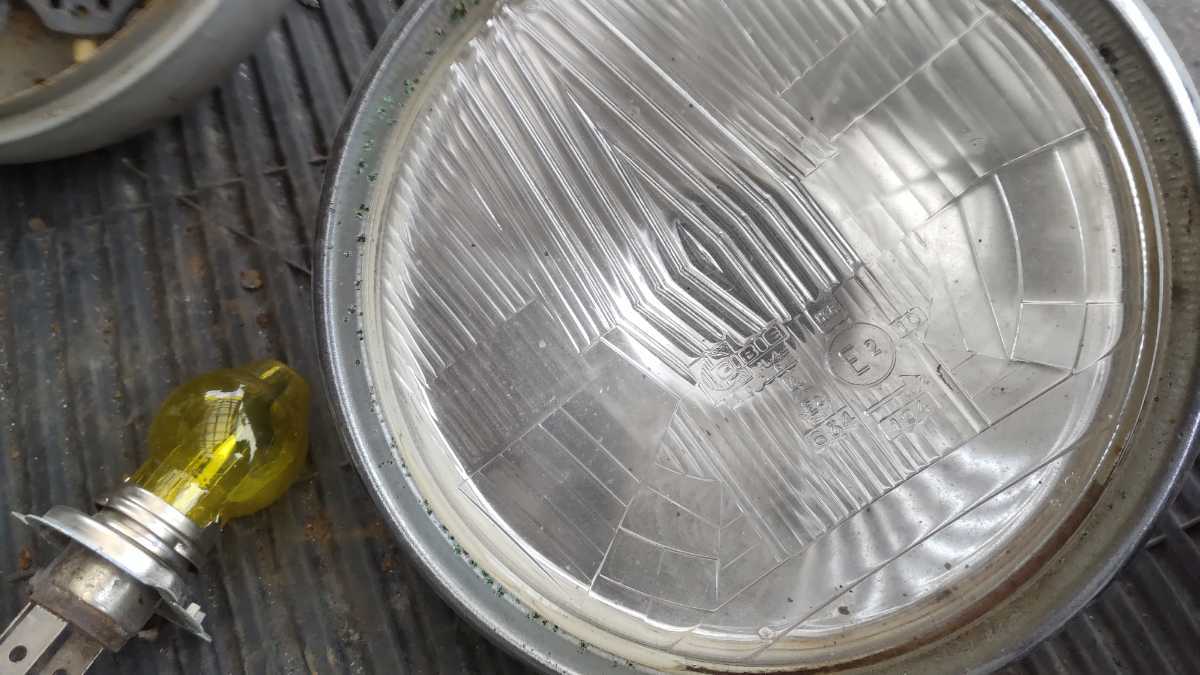 シビエ フォグ ライト ビサージュ ☆ 2個 シビエ 凹み オスカー フォグランプ フォグライト 24V H4 イエローバルブ 100w/90w 錆あり ジャンク 部品取り 希少 当時物 昭和