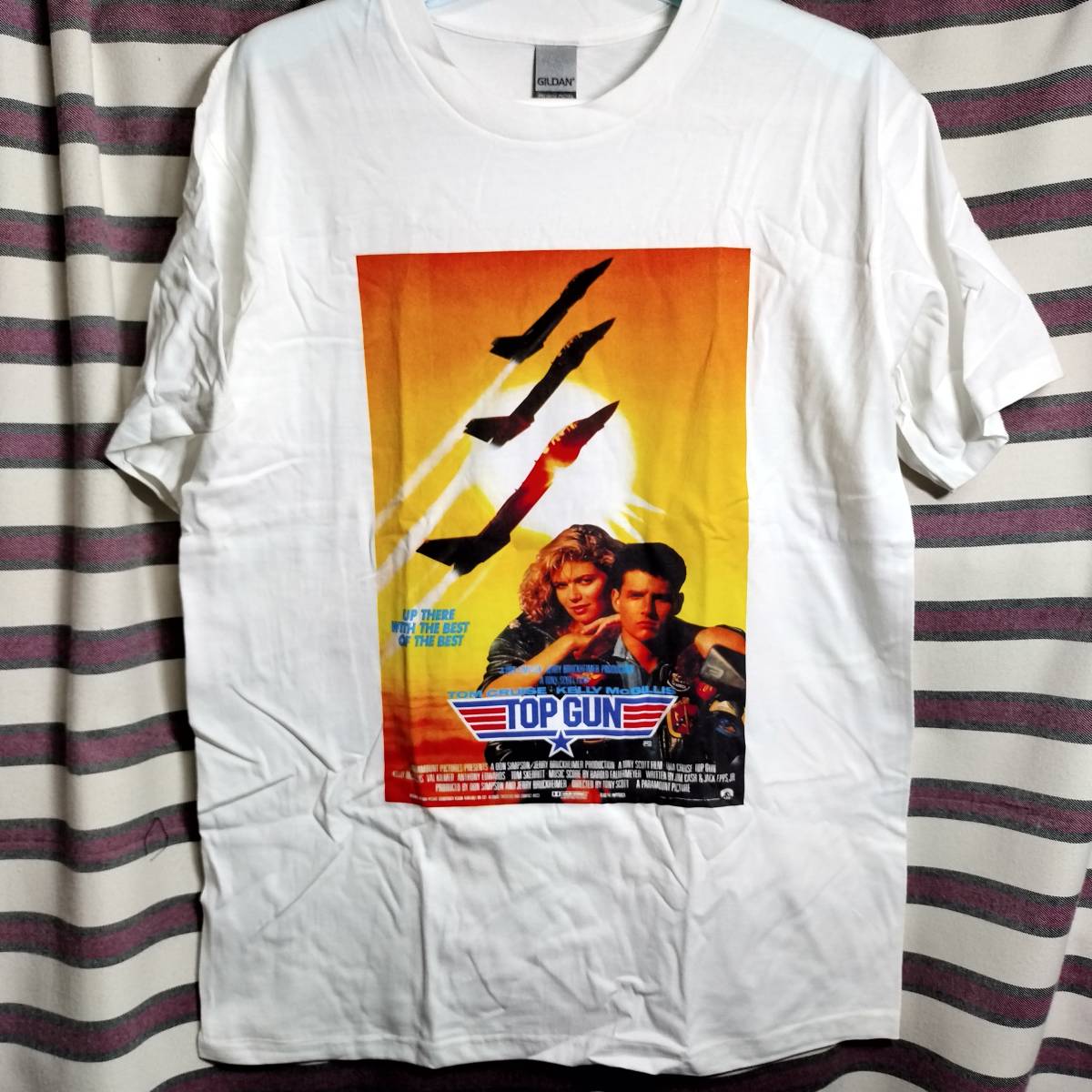 トップガン TOP Top Tシャツ GUN - 映画 &frasl; Gun』 トムクルーズ メンズ ) 40周年 (公開 映画『トップガン TOPGUN