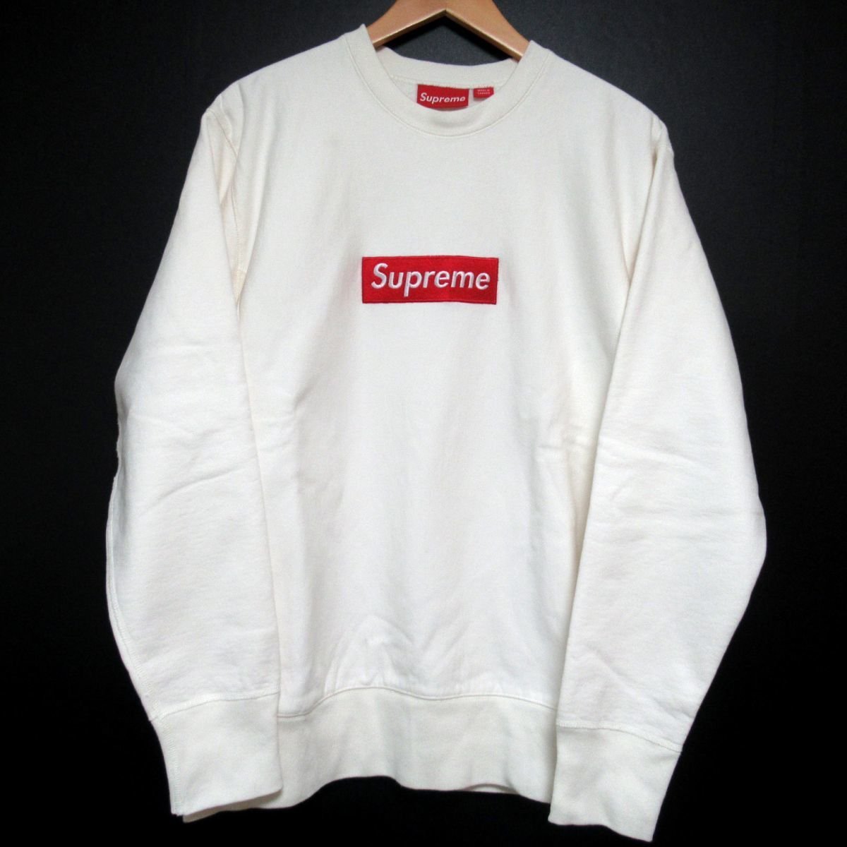  SUPREME シュプリーム 初期 ボックスロゴ 長袖 裏起毛 スウェット トレーナー プルオーバー Mサイズ 白 ホワイト C0602(その他)｜売買されたオークション情報、yahooの商品情報をアーカイブ公開 - 男性用