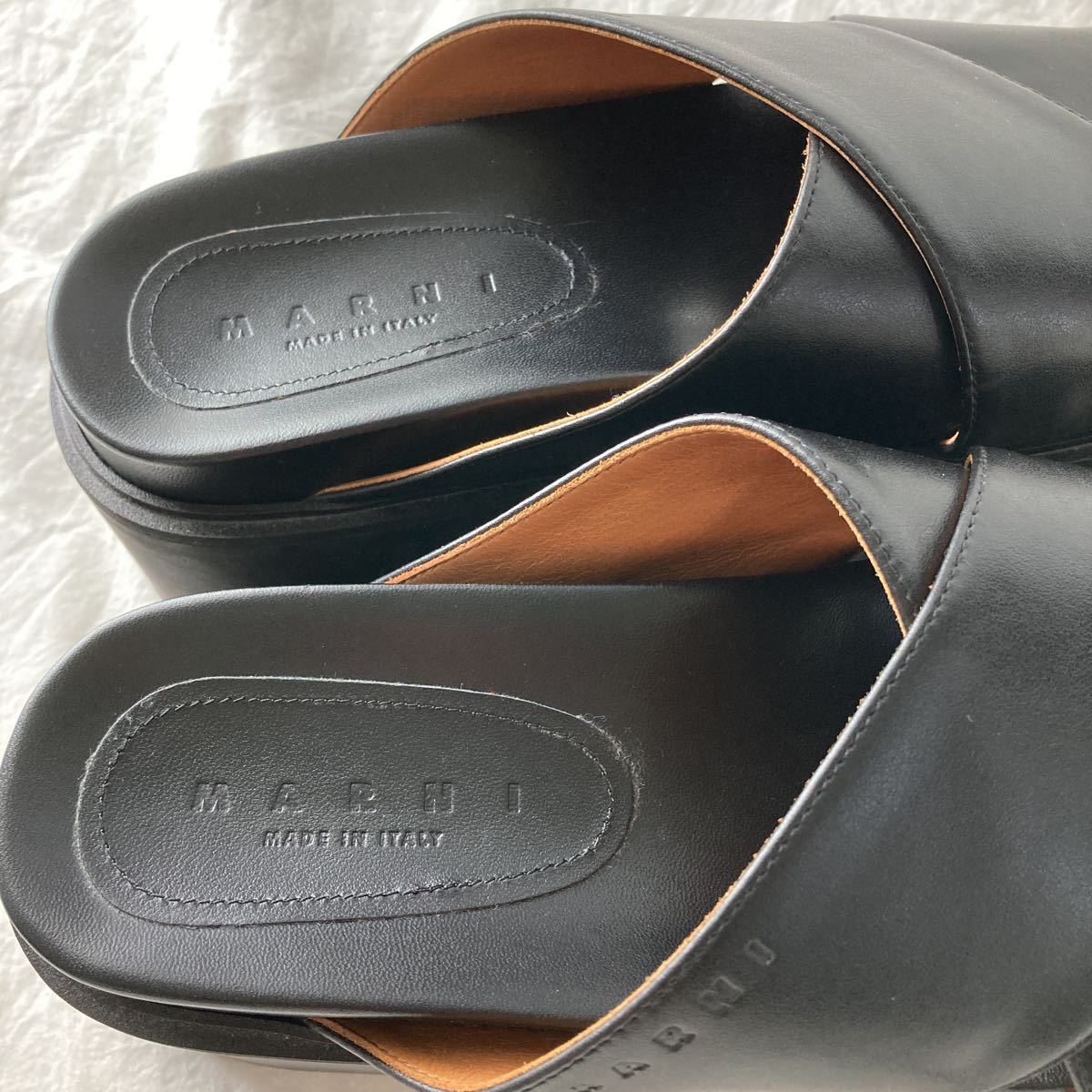 MARNI マルニ クロスベルト厚底サンダル ブラック 36 23cm 使用少 箱 