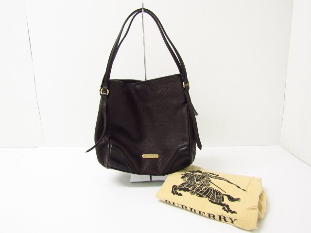 BURBERRY バーバリー レザーハンドバッグ ●A8733