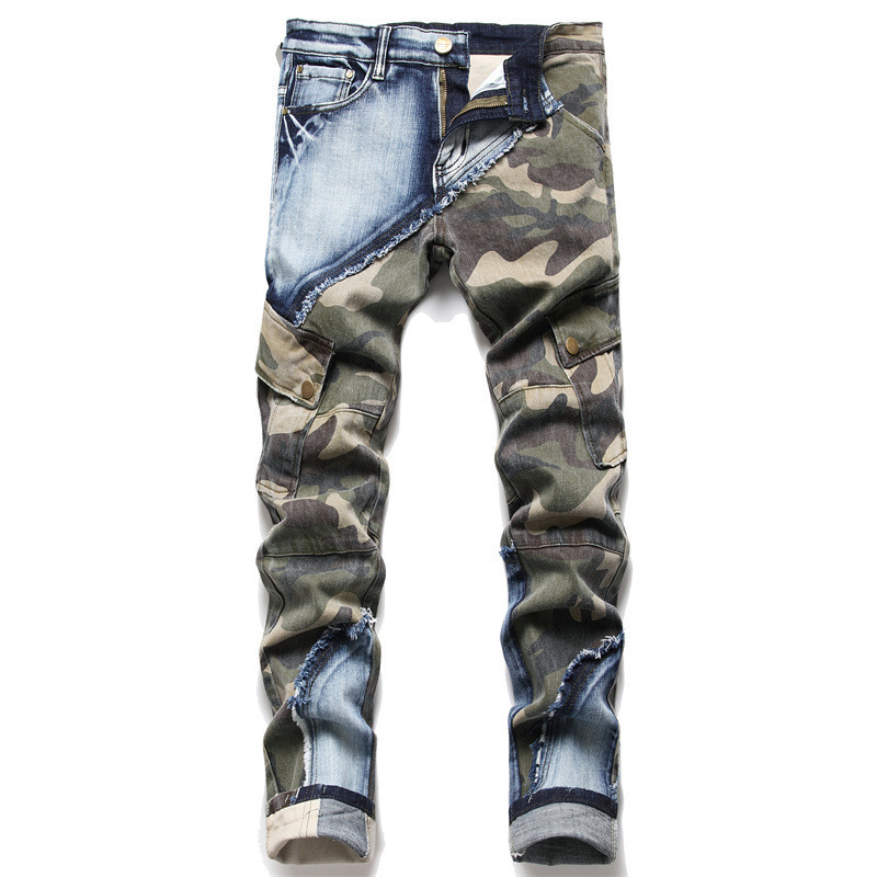  メンズジーンズ デニムパンツ ロングパンツ 迷彩柄 切り替え ジーパン ボトムス 個性 お兄系 w29 w38(デニム、コットン)｜売買されたオークション情報、yahooの商品情報をアーカイブ公開 - オ 一般