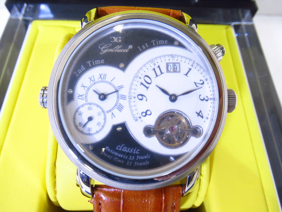 ☆GALLUCCI classic DualTime 両面スケルトン☆ ガルーチ 機械式 自動 