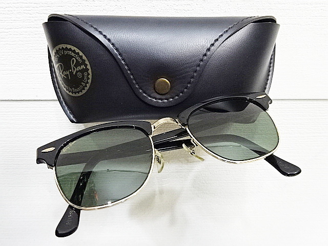 大得価，HOT 廃盤 黒 49mm B&L W0365 クラブマスター レイバン ブラック RAYBAN USA 米国製 ボシュロム アメリカ オールド ビンテージ サングラス 90s(クラブマスター)｜売買されたオークション情報、yahooの商 サングラス