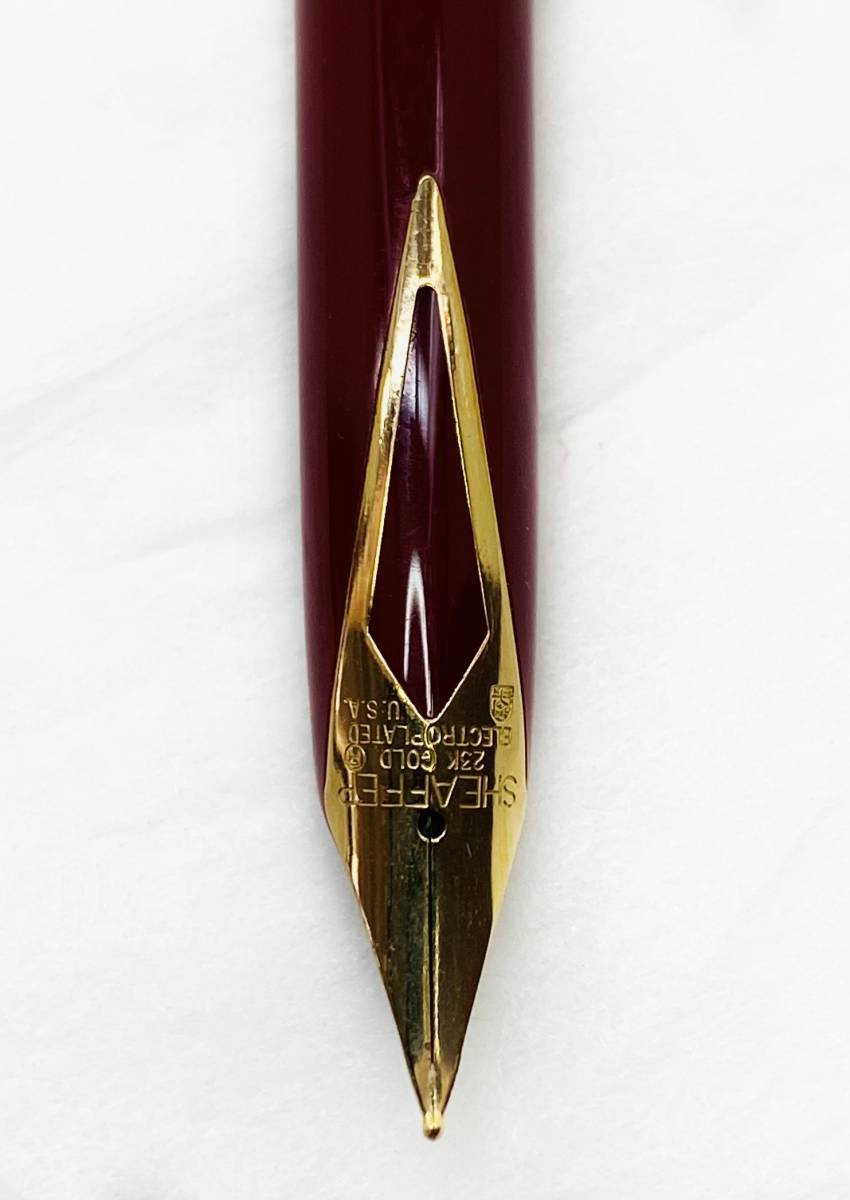 ◇SHEAFFER シェーファー 万年筆 23K GOLD ELECTROPLATED ペン先 23K
