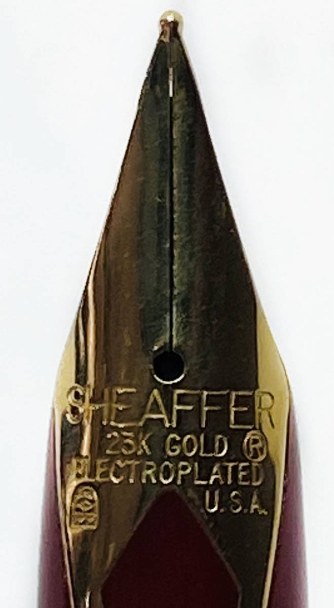 ◇SHEAFFER シェーファー 万年筆 23K GOLD ELECTROPLATED ペン先 23K