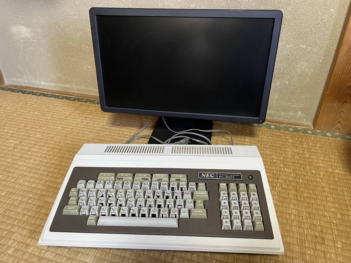 レトロPC】美品 NEC PC-8001 パーソナルコンピュータ + 液晶モニタ +