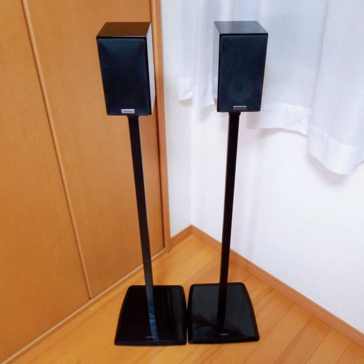 ●美品●ONKYOスピーカー D-109MとスピーカースタンドAS-85Hのセット●送料無料●サラウンドスピーカー