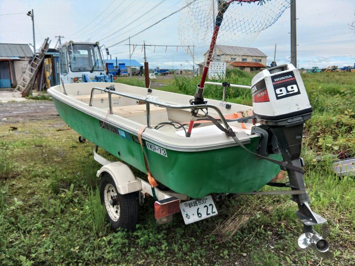 北海道発☆ヤマハFISH－13 4ストホンダ9．9馬力 船検令和7年
