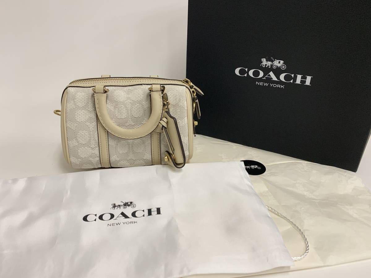 未使用級 ルビー COACH/コーチ ルビーサッチェル 18 ミニ ショルダー 