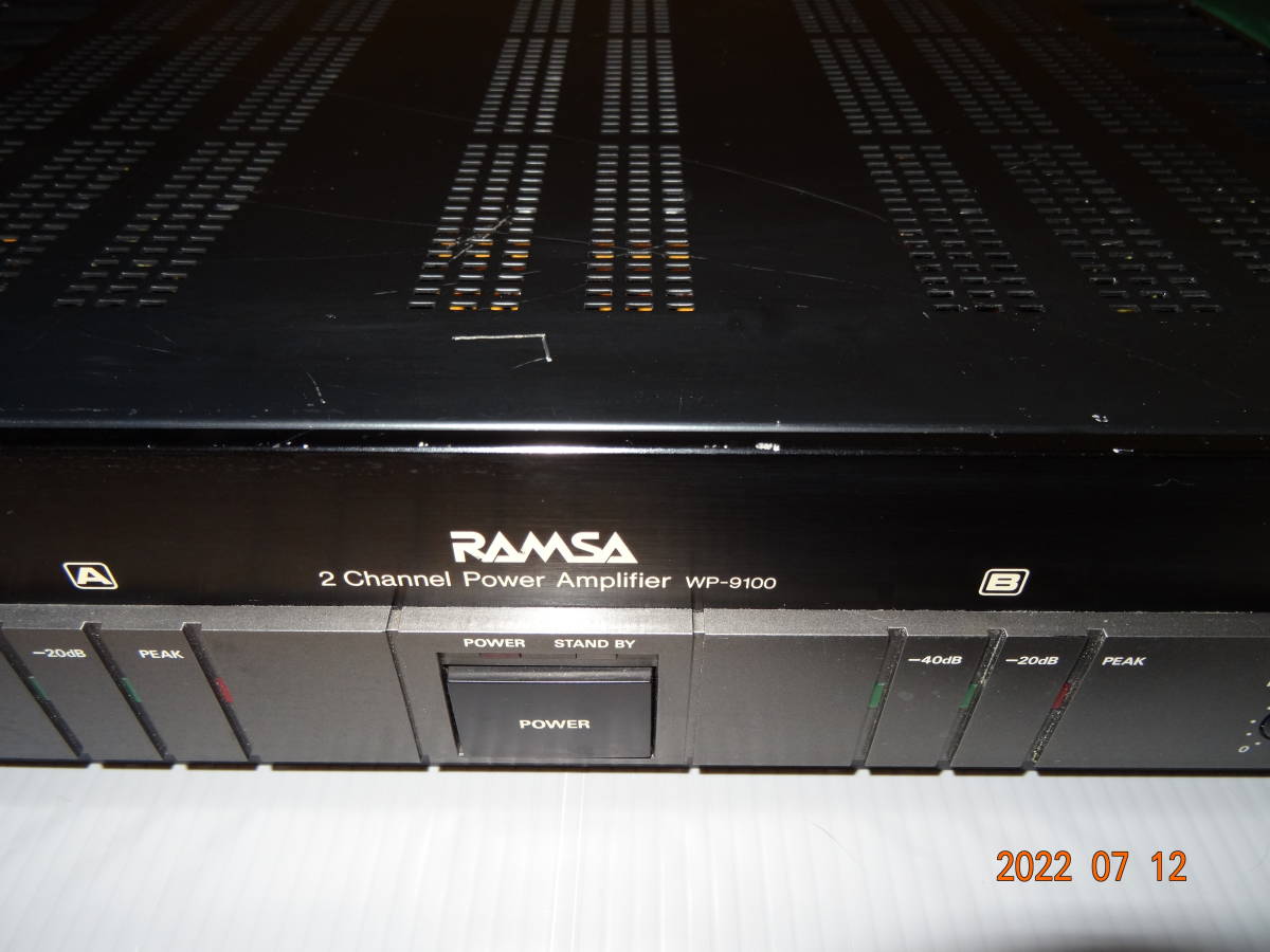 RAMSA Panasonic パナソニック/パワーアンプ/WP-9100/580182/Bランク/64【中古】 RAMSA WP-9100 パワーアンプ【難あり】 RAMSA パワーアンプ WP-9100 PA