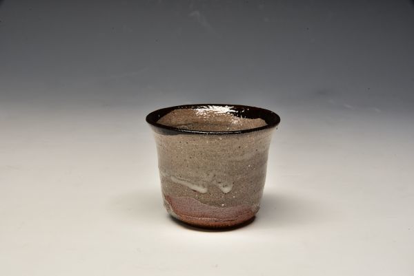 西岡良弘 西岡小十 の長男 唐津 皮鯨 盃 ぐい呑 酒器 箱 14-