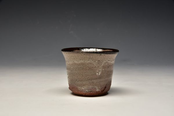 美品西岡良弘唐津皮鯨 ぐい呑 酒盃 酒杯 酒器 共箱 共布 希少 美術