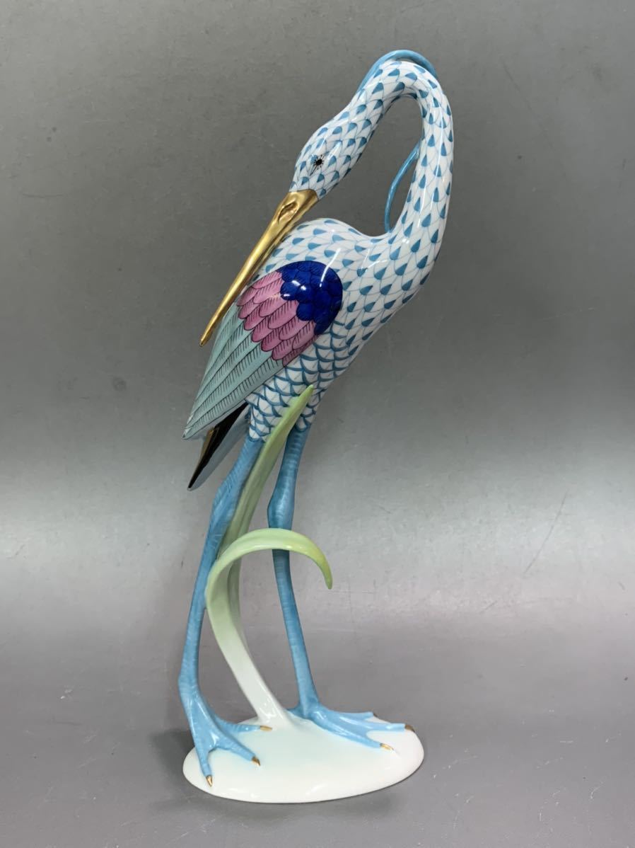 椋40）HEREND HVNGARY HANDPAINTED ヘレンド ハンガリー 置物 白鳥
