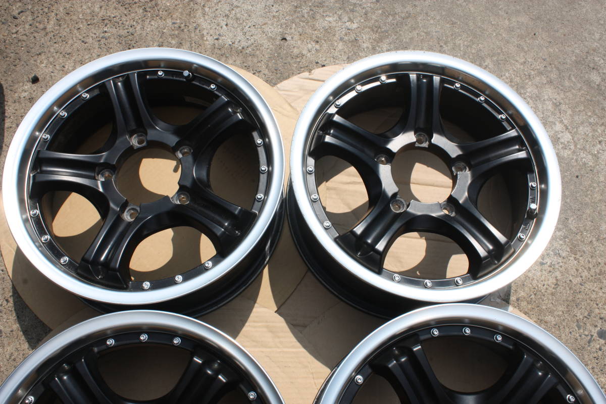BRANDLE 473 ブラックシルバー アルミ 4本 ジムニー 運賃3000円 JA11 